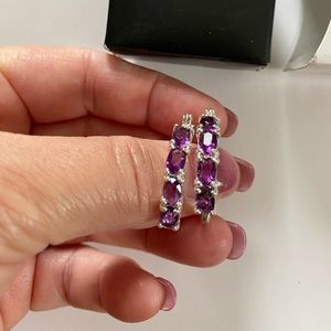 Avon pierced Amethyst earrings